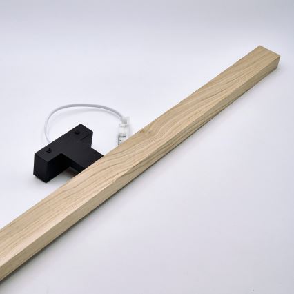 Brilagi - LED vonios veidrodžio apšvietimas WOODY MIRROR LED/15W/230V 90 cm IP44 ąžuolas/juoda