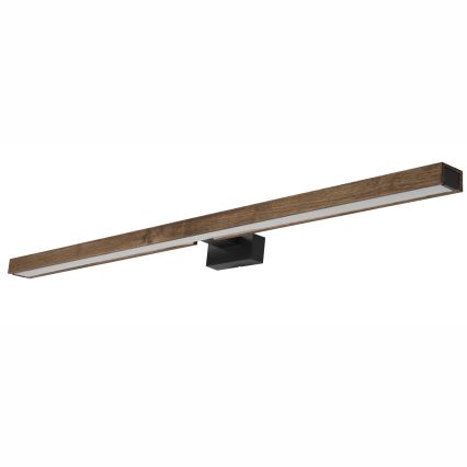 Brilagi - LED vonios veidrodžio apšvietimas WOODY MIRROR LED/15W/230V 90 cm IP44 ąžuolas graikinis riešutas/juoda