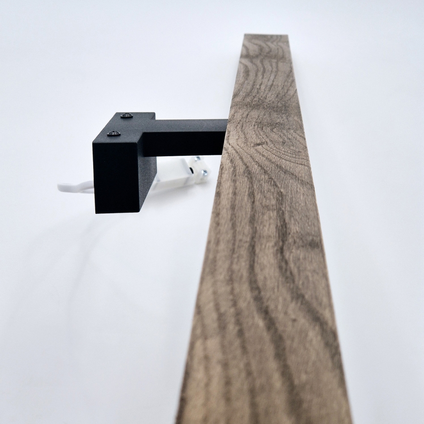 Brilagi - LED vonios veidrodžio apšvietimas WOODY MIRROR LED/15W/230V 90 cm IP44 ąžuolas graikinis riešutas/juoda