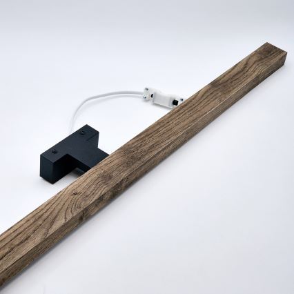 Brilagi - LED vonios veidrodžio apšvietimas WOODY MIRROR LED/15W/230V 90 cm IP44 ąžuolas graikinis riešutas/juoda