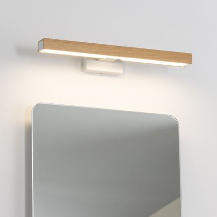 Brilagi - LED vonios veidrodžio apšvietimas WOODY MIRROR LED/8W/230V 40 cm IP44 ąžuolas/balta