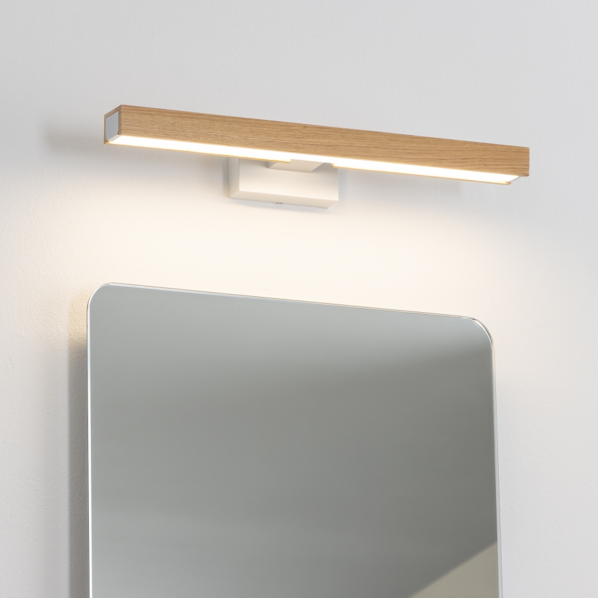 Brilagi - LED vonios veidrodžio apšvietimas WOODY MIRROR LED/8W/230V 40 cm IP44 ąžuolas/balta