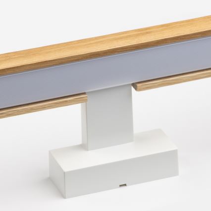 Brilagi - LED vonios veidrodžio apšvietimas WOODY MIRROR LED/8W/230V 40 cm IP44 ąžuolas/balta