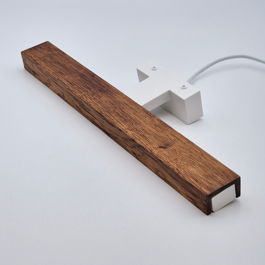 Brilagi - LED vonios veidrodžio apšvietimas WOODY MIRROR LED/8W/230V 40 cm IP44 ąžuolas vyšnia/balta