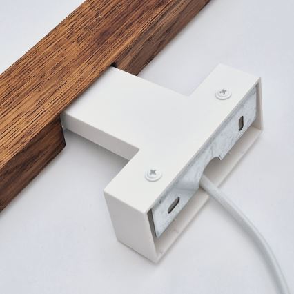 Brilagi - LED vonios veidrodžio apšvietimas WOODY MIRROR LED/8W/230V 40 cm IP44 ąžuolas vyšnia/balta