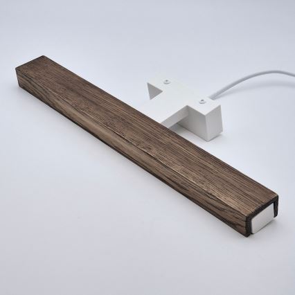 Brilagi - LED vonios veidrodžio apšvietimas WOODY MIRROR LED/8W/230V 40 cm IP44 ąžuolas graikinis riešutas/balta