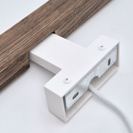 Brilagi - LED vonios veidrodžio apšvietimas WOODY MIRROR LED/8W/230V 40 cm IP44 ąžuolas graikinis riešutas/balta