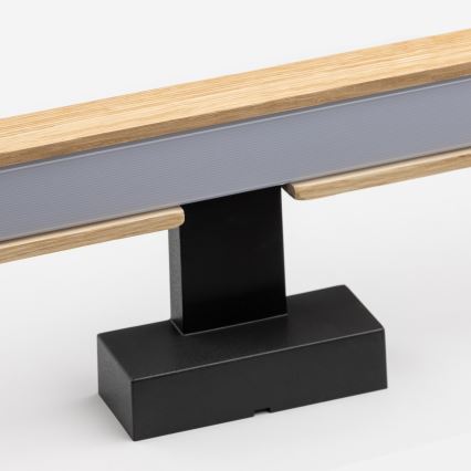 Brilagi - LED vonios veidrodžio apšvietimas WOODY MIRROR LED/8W/230V 40 cm IP44 ąžuolas/juoda