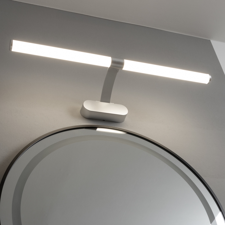 Brilagi - 2in1 vonios veidrodžio LED apšvietimas TUBEO LED/8W/230V 60 cm IP44 sidabrinės spalvos