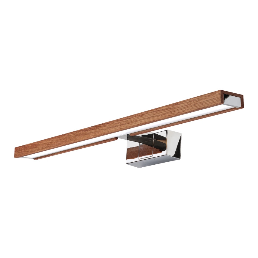 Brilagi - WOODY MIRROR 3in1 LED vonios veidrodžio apšvietimas LED/12W/230V 60 cm IP44 blizgus chromas/vyšnių ąžuolas