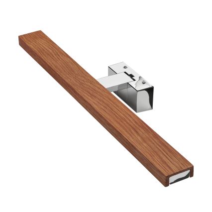 Brilagi - WOODY MIRROR 3in1 LED vonios veidrodžio apšvietimas LED/12W/230V 60 cm IP44 blizgus chromas/vyšnių ąžuolas