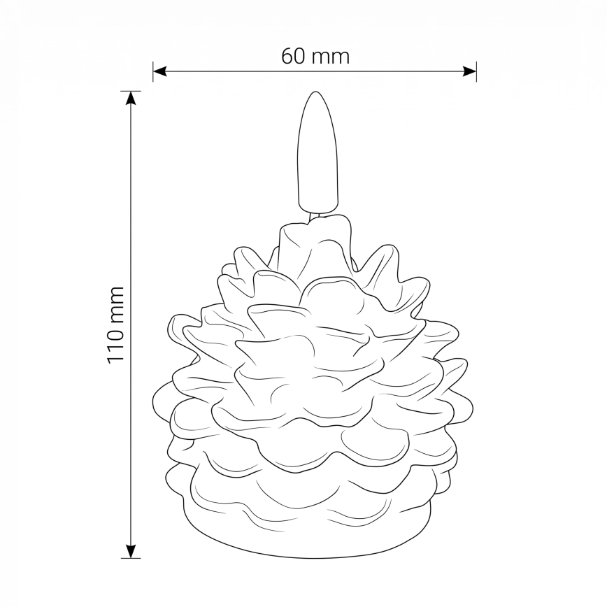BRILAGI - LED žvakė LED/1xCR2032 ruda