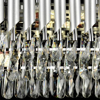 Brilagi - Liustra ant grandinės ECLIPSE 10xE14/10W/230V 78x28 cm sidabrinė