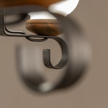 Brilagi - liustra ant grandinės ROATA 5xE14/40W/230V skersmuo 70 cm, iš buko