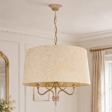 BRILAGI - Liustra ant grandinės SONIA 3xE27/15W/230V skers. 56 cm kreminė/patina