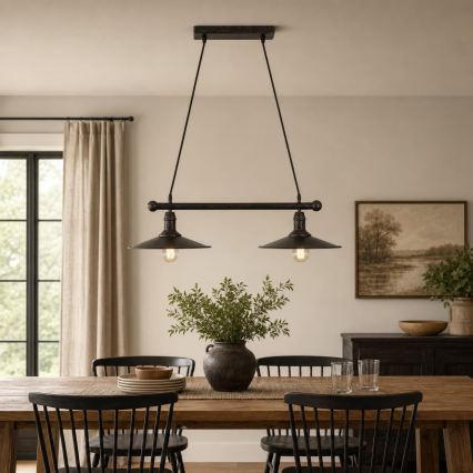BRILAGI - Liustra ant laido FORGE 2xE27/60W/230V ruda