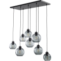 BRILAGI - Liustra ant laido QUADRA 8xE27/60W/230V juoda/dūminė pilka