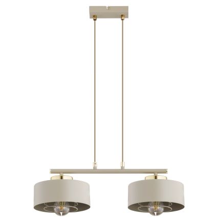 Brilagi - Liustra ant laido SPRING 2xE27/60W/230V smėlinė/auksinė