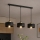 Brilagi - Liustra ant laido SPRING 3xE27/60W/230V juoda/auksinė