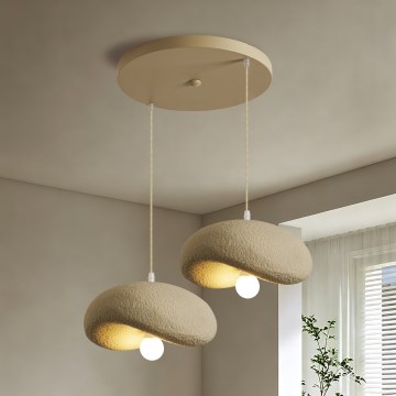 BRILAGI - Liustra ant laido WABI SABI 2xE27/60W/230V smėlio spalvos