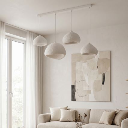 Brilagi - liustra ant laido WABI SABI 4xE27/40W/230V balta