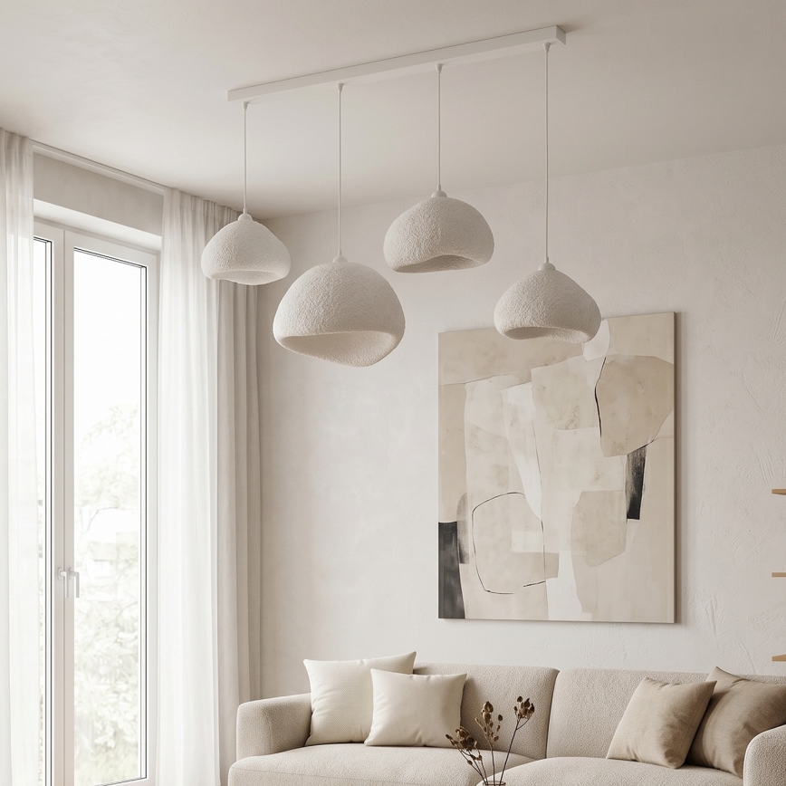 Brilagi - liustra ant laido WABI SABI 4xE27/40W/230V balta