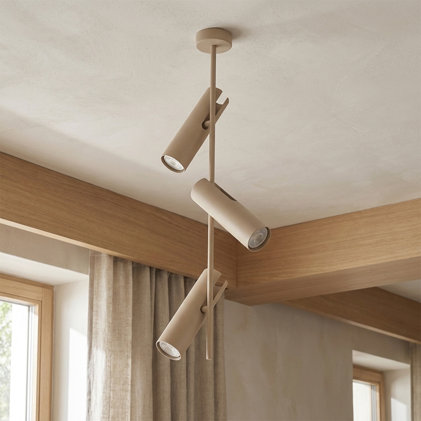 Brilagi - Liustra ant strypo BRANCH 3xGU10/30W/230V smėlinė