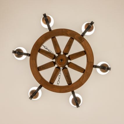 Brilagi - Liustra su grandine ROATA 6xE14/40W/230V, skersmuo 70 cm, buko