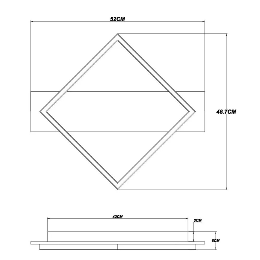 Brilagi - lubinis LED šviestuvas AXIS LED/18W/230V