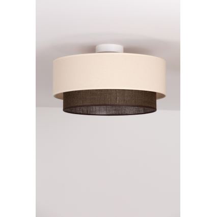 Brilagi - lubinis LED šviestuvas BOHO STYLE 1xE27/15W/230V Ø 40 cm kreminė/ruda