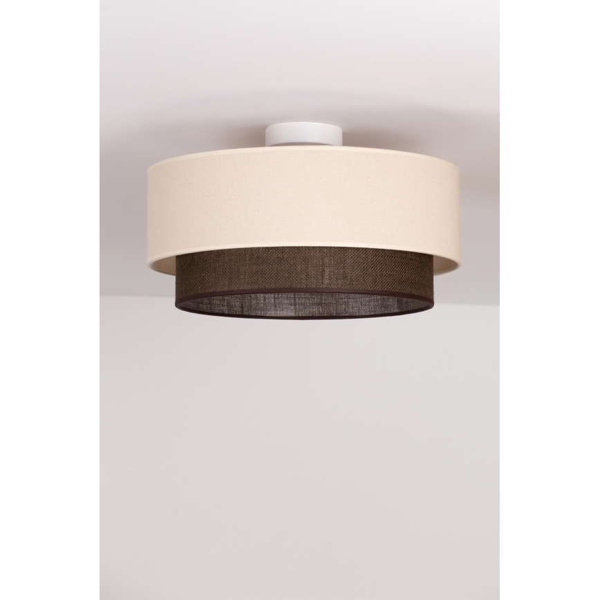 Brilagi - lubinis LED šviestuvas BOHO STYLE 1xE27/15W/230V Ø 40 cm kreminė/ruda