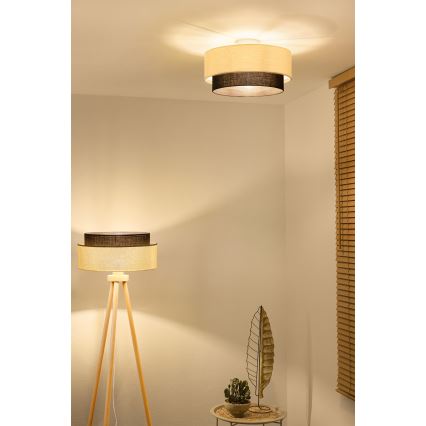 Brilagi - lubinis LED šviestuvas BOHO STYLE 1xE27/15W/230V Ø 40 cm kreminė/ruda