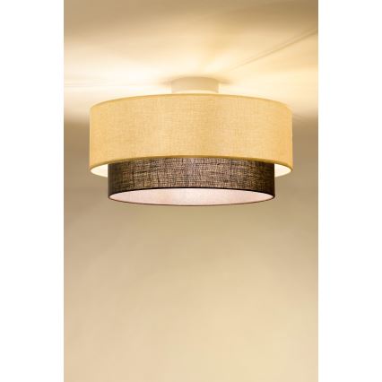Brilagi - lubinis LED šviestuvas BOHO STYLE 1xE27/15W/230V Ø 40 cm kreminė/ruda