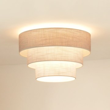 Brilagi - Lubinis šviestuvas ALASKA LUNETA 1xE27/15W/230V diametras 45 cm pilka/kreminė