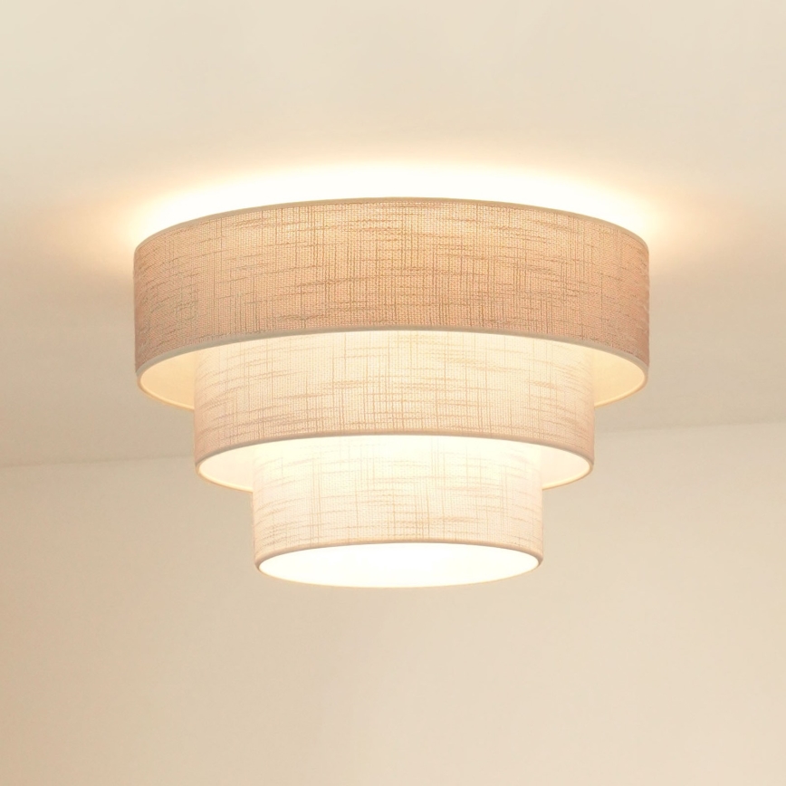Brilagi - Lubinis šviestuvas ALASKA LUNETA 1xE27/15W/230V diametras 45 cm pilka/kreminė