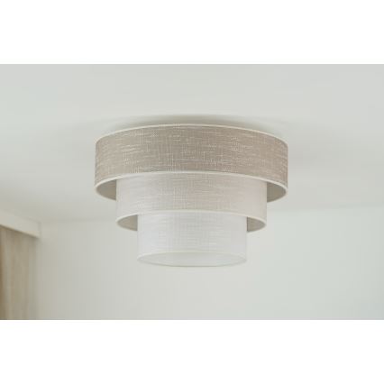 Brilagi - Lubinis šviestuvas ALASKA LUNETA 1xE27/15W/230V diametras 45 cm pilka/kreminė