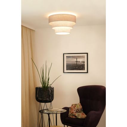 Brilagi - Lubinis šviestuvas ALASKA LUNETA 1xE27/15W/230V diametras 45 cm pilka/kreminė