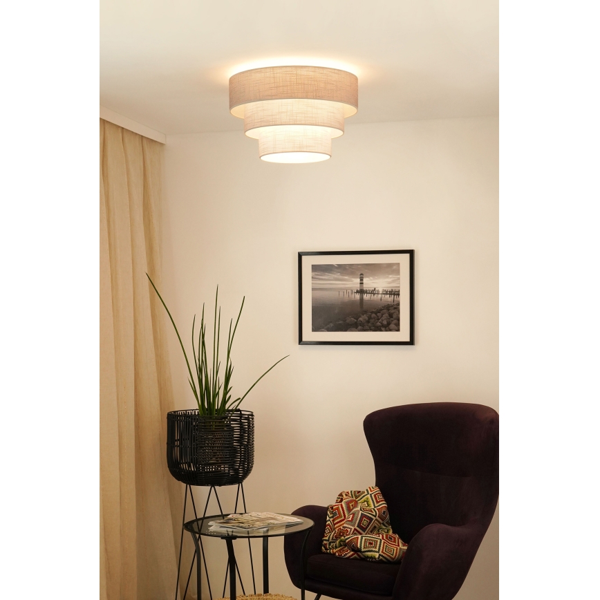 Brilagi - Lubinis šviestuvas ALASKA LUNETA 1xE27/15W/230V diametras 45 cm pilka/kreminė