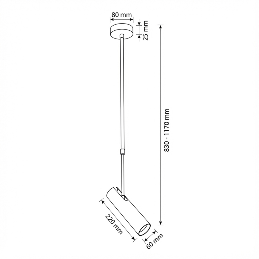 Brilagi - Lubinis šviestuvas ant stiebo SELE 1xGU10/30W/230V smėlinis