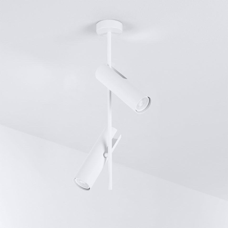 Brilagi - Lubinis šviestuvas ant strypo BRANCH 2xGU10/30W/230V baltas