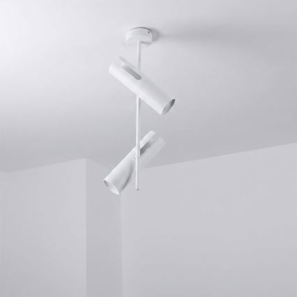 Brilagi - Lubinis šviestuvas ant strypo BRANCH 2xGU10/30W/230V baltas
