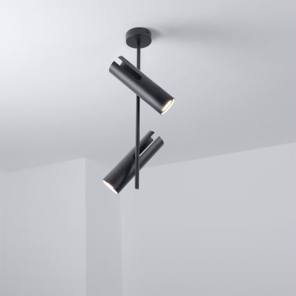 Brilagi - Lubinis šviestuvas ant strypo BRANCH 2xGU10/30W/230V juodas