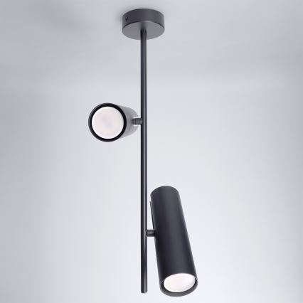 Brilagi - Lubinis šviestuvas ant strypo BRANCH 2xGU10/30W/230V juodas