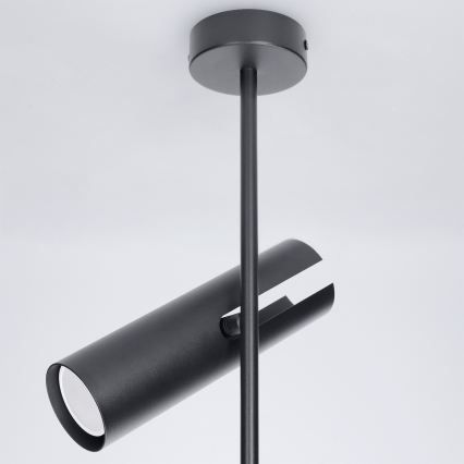 Brilagi - Lubinis šviestuvas ant strypo BRANCH 2xGU10/30W/230V juodas