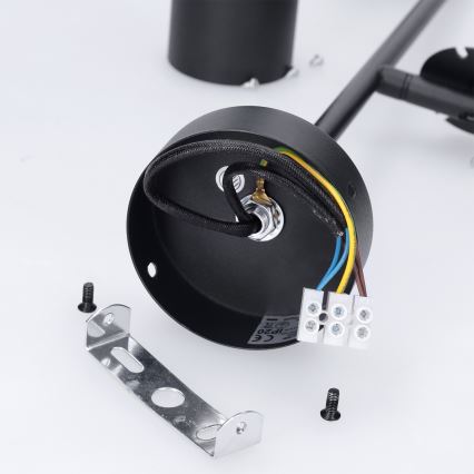 Brilagi - Lubinis šviestuvas ant strypo BRANCH 2xGU10/30W/230V juodas