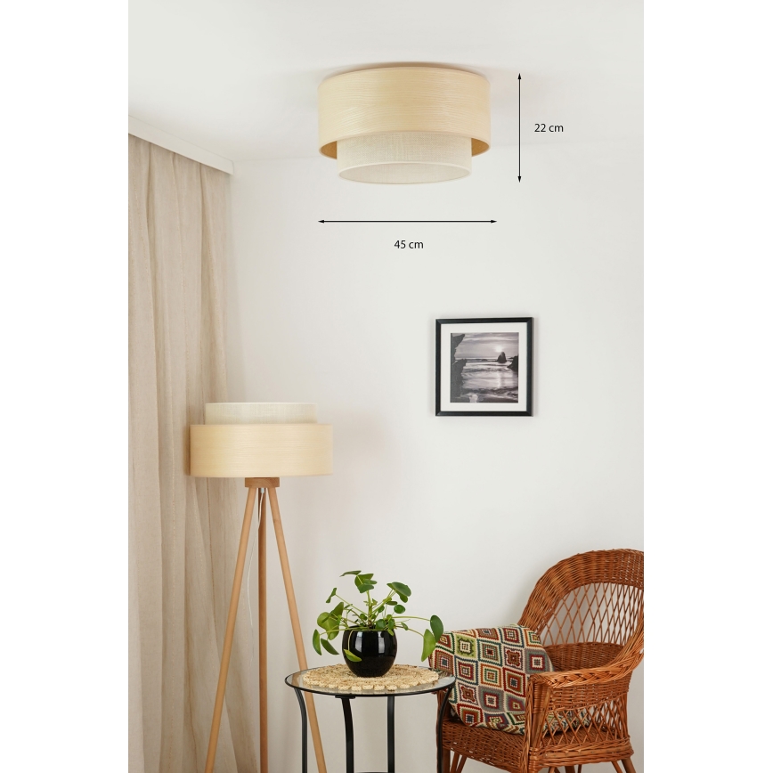 Brilagi - Lubinis šviestuvas ARIZONA BOHO 1xE27/15W/230V diametras 45 cm smėlio spalva