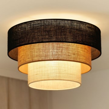Brilagi - Lubinis šviestuvas ASPEN LUNETA 1xE27/15W/230V diametras 45 cm juoda/smėlio spalva/kreminė