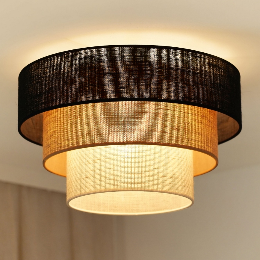 Brilagi - Lubinis šviestuvas ASPEN LUNETA 1xE27/15W/230V diametras 45 cm juoda/smėlio spalva/kreminė
