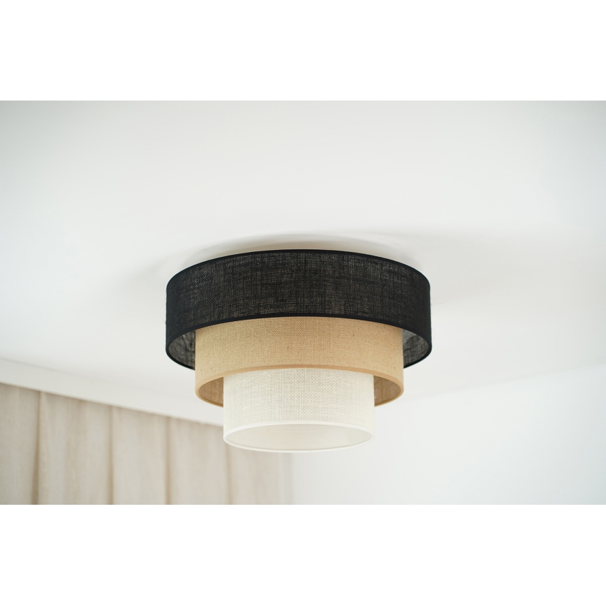Brilagi - Lubinis šviestuvas ASPEN LUNETA 1xE27/15W/230V diametras 45 cm juoda/smėlio spalva/kreminė