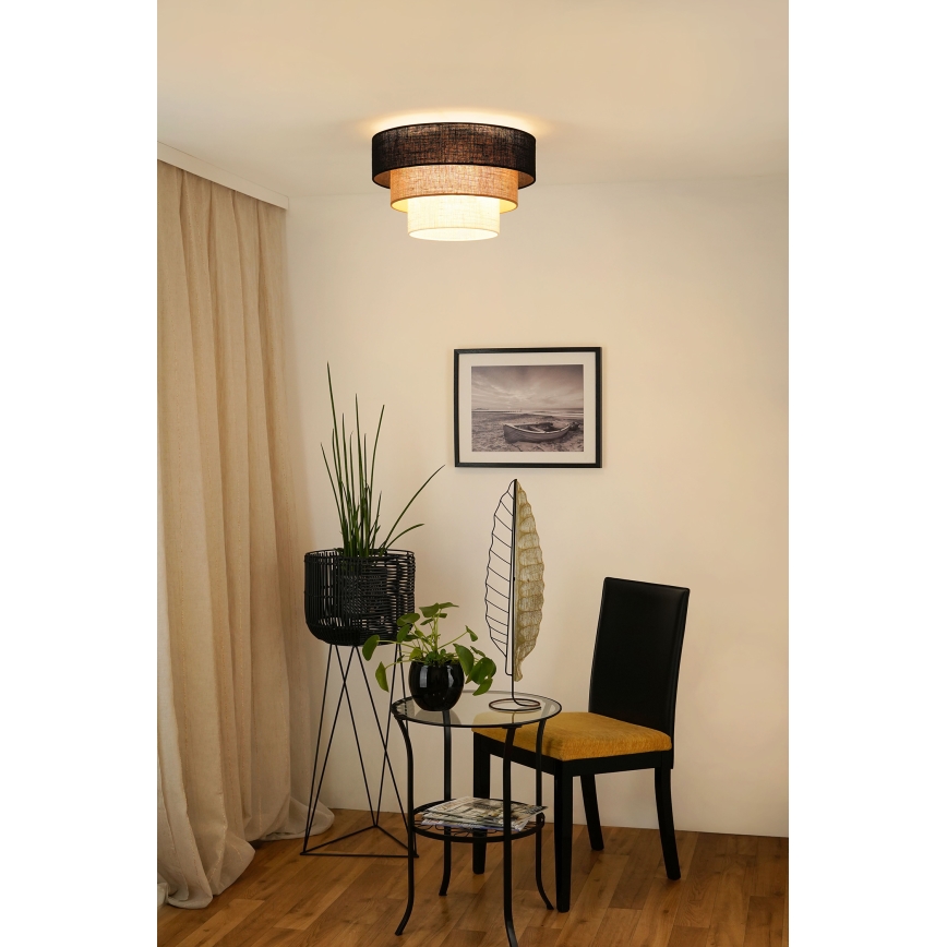 Brilagi - Lubinis šviestuvas ASPEN LUNETA 1xE27/15W/230V diametras 45 cm juoda/smėlio spalva/kreminė